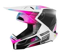 Casco de motocross Shot Race Phaser perla negro-azul-rosa XL