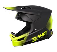 Casco de motocross Shot Race Raw negro-amarillo fluo mate liquidación L