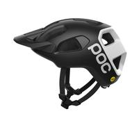 Casco de MTB POC Cularis (Uranium Black Matt/Hydrogen White con logo)