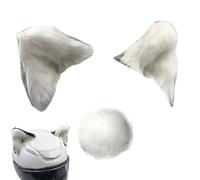Casco de oreja de gato para motocicleta, accesorio elegante para casco, juego decorativo que no destiñe, diseño de oreja y cola de gato de 9 x 8 cm que añade encanto divertido a cualquier casco