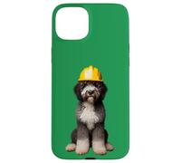 Casco de perro de agua español amarillo casco trabajador ingeniero papá Carcasa para iPhone 15 Plus