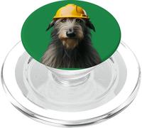 Casco de perro duro amarillo dueño del trabajador PopSockets PopGrip para MagSafe