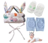 Casco de protección para la cabeza para bebés a partir de 6 meses Protección antivuelcos para la cabeza de bebé Protector de cabeza de bebé para bebés de 6 a 72 meses con 1 calcetín 1 rodillera