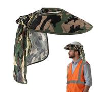 Casco de protección UV para exteriores, protector solar desmontable, extensión de sombrero de cuello refrescante, accesorio reflectante para trabajos al aire libre, trabajo en carretera, paisajismo