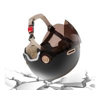 Casco de Scooter Hombres Adultos, Casco de Bicicleta de Montaña | Casco de Bicicleta de Carretera Reflectante Los Choques con Gafas de Viento,Accesorios de Motocicleta, Equipos de Monopatín Familiar,