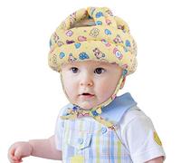 Casco de seguridad para bebé, cómodo ajustable gorra protectora, amortiguadora anticolisión para bebés de 6 meses a 6 años de edad bebé para aprender a gatear caminar y jugar (caramelo amarillo)