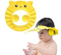 Casco de Seguridad para bebés, Gorro de Ducha for bebé, Gorro champú for niños, Protector Lavado Pelo for, Visera baño, protección Facial for 5 Meses y más 8 años(Yellow)