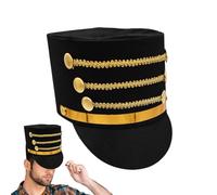 Casco De Soldado De Juguete - Casco Mayor De Tambor, Sombrero De Desfile Musical De Poliéster | 22,83 Pulgadas Un Accesorio De Cosplay Elegante, Estilo De Vacaciones Decorativo, Avellana Clásico Traje