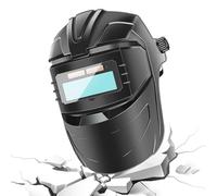 Casco de soldadura con oscurecimiento automático, montaje en la cabeza ajustable, a prueba de calor, escudo solar de color real, protector facial antivaho para de argón TIG MIG, fabricación de