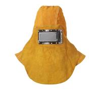 Casco de soldadura de cuero resistente al calor, diseño cómodo, cubierta para soldadores profesionales y aficionados