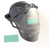 Casco de soldadura de energía solar - Máscara de soldadura de atenuación automática, parasol ajustable con lente de visualización, cara protectora con material resistente, casco para trabajo