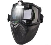 Casco de soldadura de oscurecimiento automático, máscara de soldador con energía solar, con diadema ajustable para bricolaje, uso en talleres en casa, 22,5 x 19 cm (B)