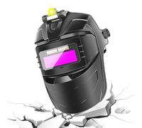 Casco de soldadura de oscurecimiento automático, protección facial antideslumbramiento para soldador, visera amplia gama antiempañamiento ajustable para bricolaje reparación de automóviles