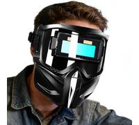 Casco de soldadura de oscurecimiento automático, protector facial de color real, área de visión de 3.86 pulgadas con construcción protectora, soldador de alta definición, accesorio de taller con