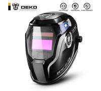 DEKO-Máscara de Soldadura con oscurecimiento automático DKMZ350, casco de soldadura MIG MMA TIG, gafas con filtro de luz, para trabajos de soldadura DKMZ350