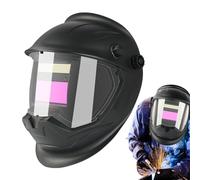 Casco de soldadura, funciona con energía solar, oscurecimiento automático, protector facial que cambia de luz, protección máxima comodidad para soldadores profesionales