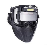 Casco de soldadura ligero con lente de atenuación automática y diadema elástica ajustable, adecuado para aplicaciones de soldadura, chorro de arena y pulido (2)