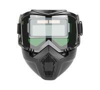 Casco de soldadura oscurecimiento automático, escudo protector de soldadura desmontable, 11,42 x 6,29 x 5,91 pulgadas, ajuste ajustable, protección de ojos y cara para el procesamiento de metal de