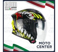 Casco Demi Jet CGM 127X Deep Freaker Negro Amarillo Fluo Talla L (59 Cm.)