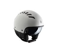 Casco Demi-Jet Tuano Urbano Modelo El' Fresh Blanco Brillante Talla S