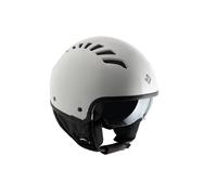 Casco Demi-Jet Tuano Urbano Modelo El' Fresh Blanco Brillante Talla S