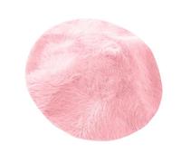 Casco Divertido Invierno Sombreros Mujer Versatile Trendy Artist Hats Knitted and Warm Boina Che, Rosa., M