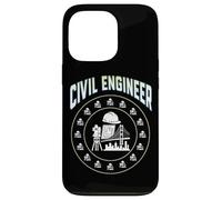 Casco Duro con Insignia de círculo de Ingeniero Civil, Herramienta de encuesta, Plano Carcasa para iPhone 13 Pro