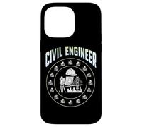 Casco Duro con Insignia de círculo de Ingeniero Civil, Herramienta de encuesta, Plano Carcasa para iPhone 14 Pro MAX