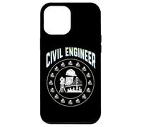 Casco Duro con Insignia de círculo de Ingeniero Civil, Herramienta de encuesta, Plano Carcasa para iPhone 12 Pro MAX