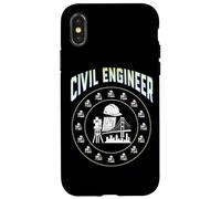Casco Duro con Insignia de círculo de Ingeniero Civil, Herramienta de encuesta, Plano Carcasa para iPhone X/XS
