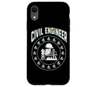 Casco Duro con Insignia de círculo de Ingeniero Civil, Herramienta de encuesta, Plano Carcasa para iPhone XR