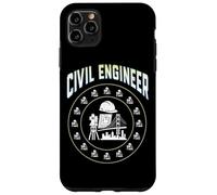 Casco Duro con Insignia de círculo de Ingeniero Civil, Herramienta de encuesta, Plano Carcasa para iPhone 11 Pro MAX