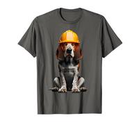 Casco duro para perro coonhound inglés americano, amarillo, trabajador Camiseta
