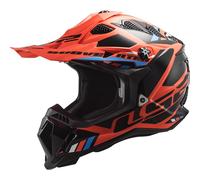 Casco Enduro LS2 MX700 SUBVERTER EVO II STOMP Negro Naranja Fluo S