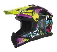 LS2, Casco Moto Cross FAST II GORILLA Purple H-V Yellow, L