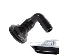Casco estable en ángulo de 90 grados | ABS para accesorios de fontanería de barco, salida de escape marino, conector de drenaje de sentina, accesorio de ventilación