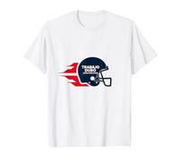 Casco F˙tbol Americano Trabajo Duro, Juego M·s Duro Camiseta, Hombre, Blanco, M