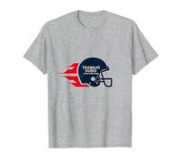 Casco F˙tbol Americano Trabajo Duro, Juego M·s Duro Camiseta, Hombre, Gris Jaspeado, L