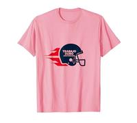 Casco F˙tbol Americano Trabajo Duro, Juego M·s Duro Camiseta, Hombre, Rosado, XL