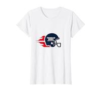 Casco F˙tbol Americano Trabajo Duro, Juego M·s Duro Camiseta, Mujer, Blanco, XS