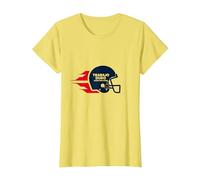 Casco F˙tbol Americano Trabajo Duro, Juego M·s Duro Camiseta, Mujer, Limón, 3XL