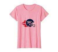 Casco F˙tbol Americano Trabajo Duro, Juego M·s Duro Camiseta, Mujer, Rosado, 3XL