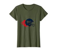 Casco F˙tbol Americano Trabajo Duro, Juego M·s Duro Camiseta, Mujer, Verde Oliva, XXL