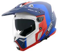 FC-Moto Merkur Pro Air Casco de enduro, blanco-rojo-azul, tamaño XS para Hombres