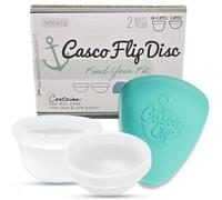 Casco Flip Find Your Fit - Kit de disco menstrual - Incluye funda para disco menstrual, disco menstrual grande y disco menstrual pequeño - Discos menstruales de silicona para mujeres - Fabricado en