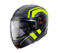 CASCO FLIP-UP MODELO HORUS X ROAD GRIS MATE/NEGRO/AMARILLO FLUO TALLA XL