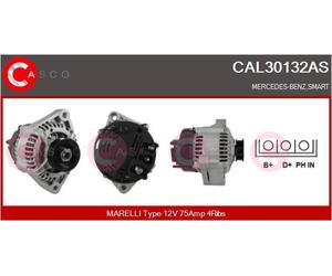 CASCO Generador 75A 12V para Smart City-Coupe 0.8 CDI 0.7 0.6