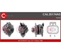 CASCO Generador De Luz 110A 12V Para Nissan Primera Kombi 2.2 DCI