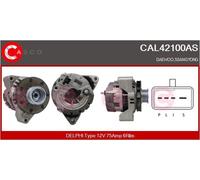 CASCO Generador De Luz 75A 12V Para Daewoo Korando Cabrio 2.9 TD 2.3 3.2