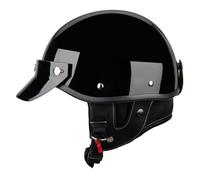 Casco Half Helmet Vintage Medio Casco Scooter Jet Retro Homologado DOTECE Cascos Abiertos De Moto Cascos Motocicleta para Cascos Cruiser Chopper para Hombres Y Mujeres B,L:59-60CM